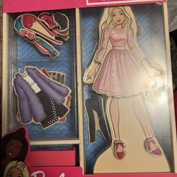 New In box Barbie magnetic Wooden Dress-up Set 