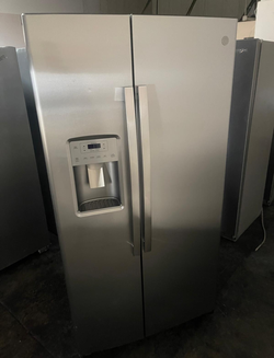GE Side‑by‑Side Fridge – Stainless, Ice & Water Dispenser