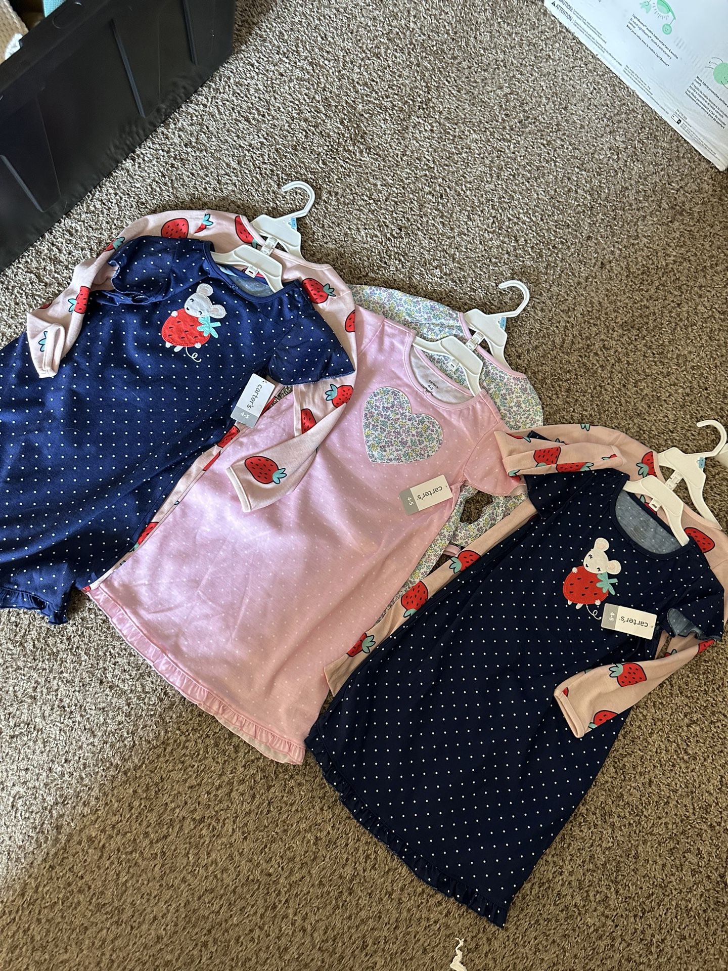 Toddler XS (4/5) Nightgown Sets (6 Total Gowns)New All Sets For $20