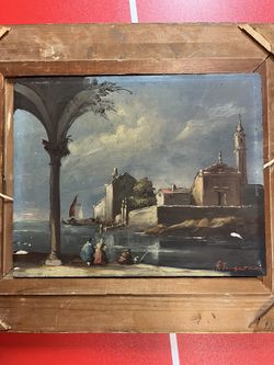 John Cowan Templeton Framed Sicily Oil Painting