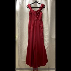 Long Red Evening Gown
