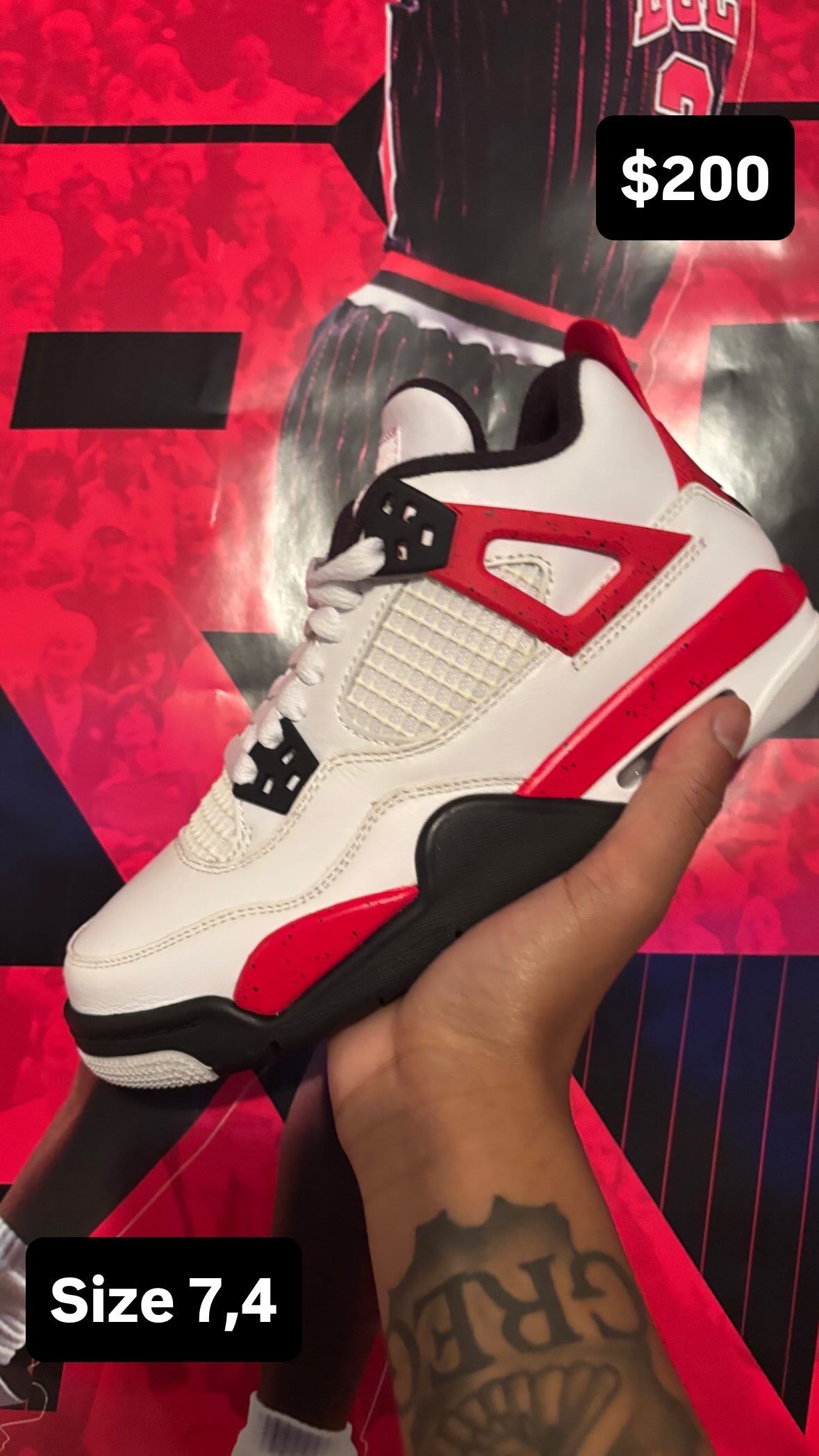 Jordan 4 Red Cement