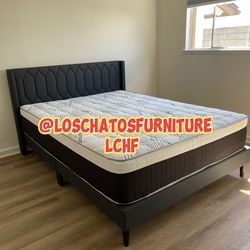New Queen size bed frame with mattress