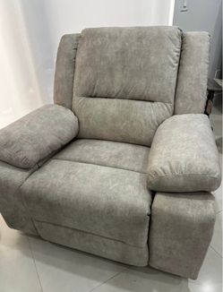 recliner wide suede