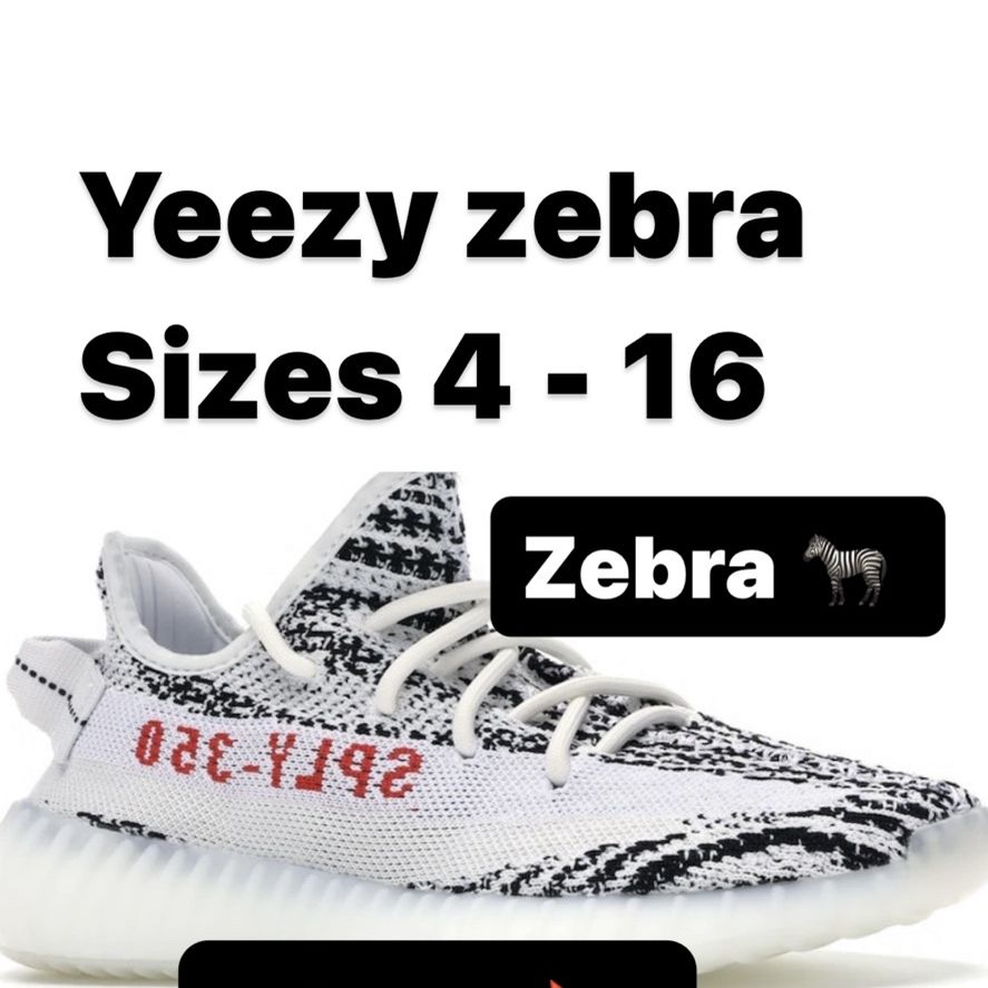 Yeezy zebra hotsell size 4
