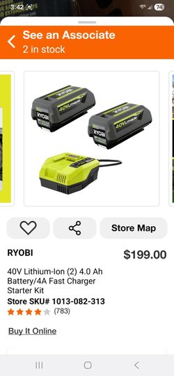 40v Lithium-Ion Battery/Charger Starter Kit