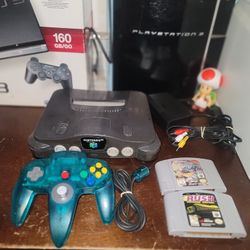 Nintendo 64 With 2 Games