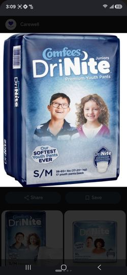 Comfees DriNite Juniors Premium Youth Pants S/M