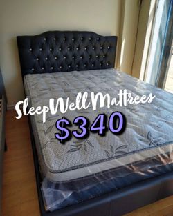 Queen size bed frame with mattress included