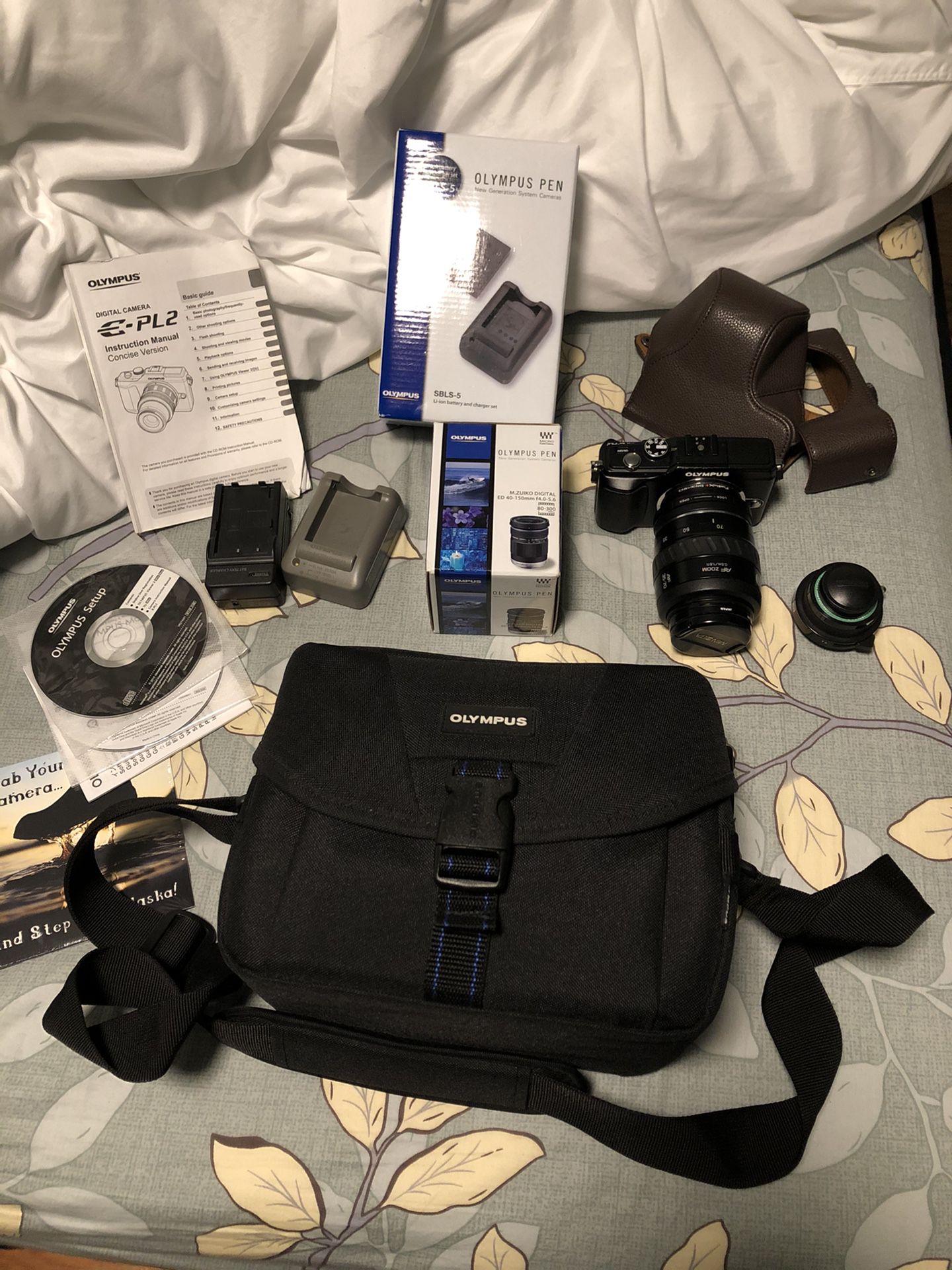Olympus EPL 2 Mirrorless camera with 3 lens and extras