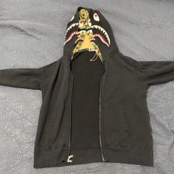BAPE ABC Camo Shark Wide Fit Full Zip Double Hoodie USED