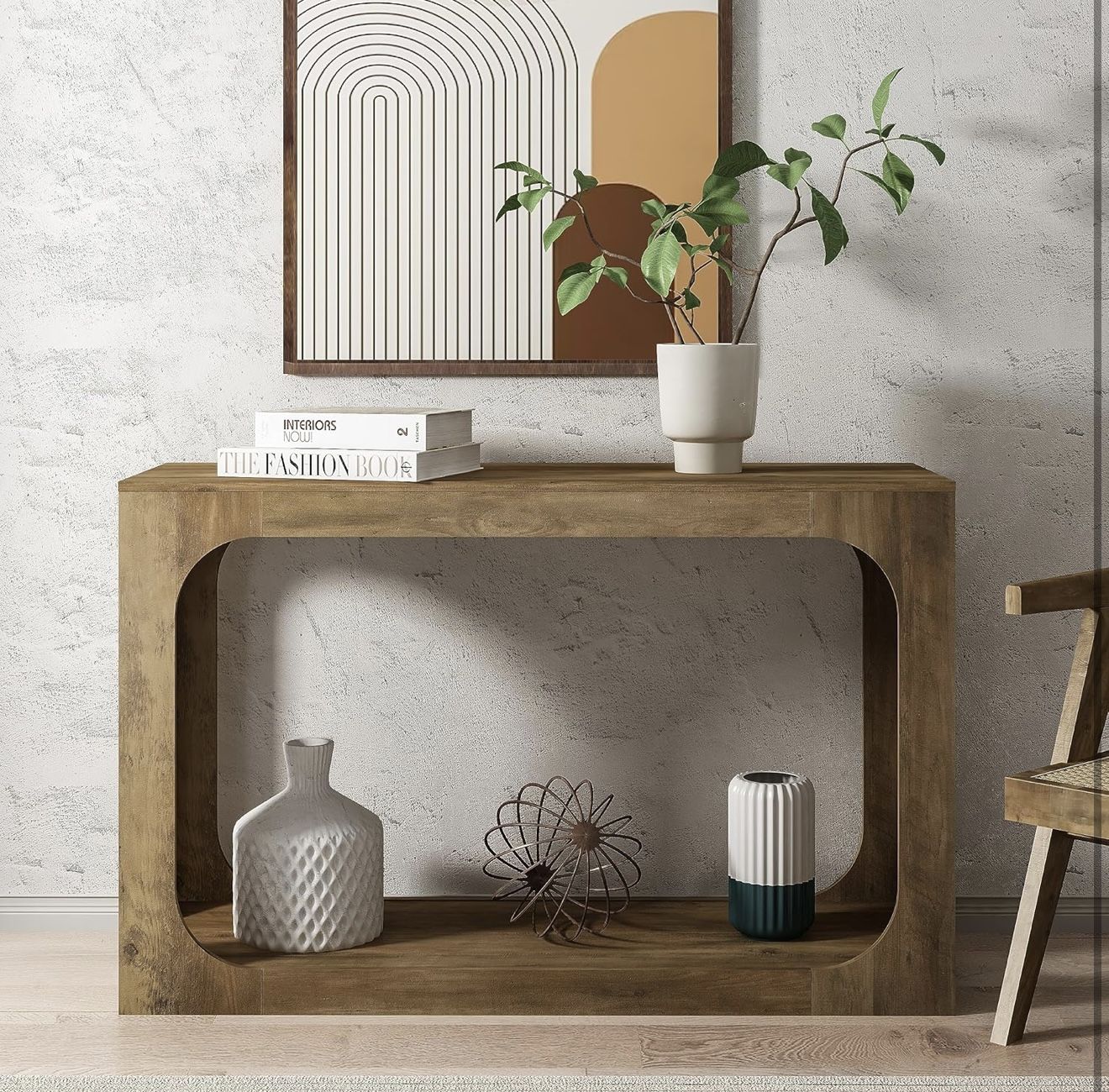 New Sofa Console Table – Storage Bookshelf, Entryway & Living Room Table, Side & End Table