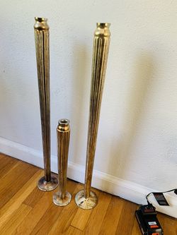 Set of 3 Stained Glass Candle Holders