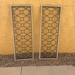 Metal/wood framed art panels