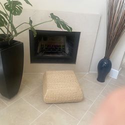 Ottoman Stool Natural Woven Fiber 20”X12”