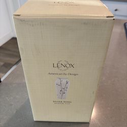 Lenox Silver Song Medium Vase - new in box