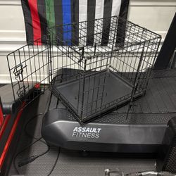 Double Door Pet Crate 24L x 17W x 19H