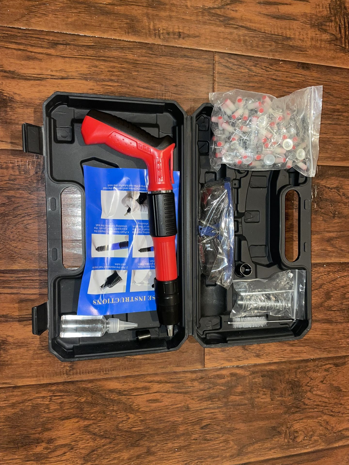 5 Gear Adjustable Manual Steel Nail Gun Kit, Nail Wall Fastening Tool