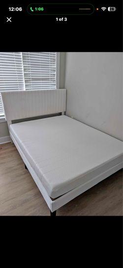Queen size bed with mattress