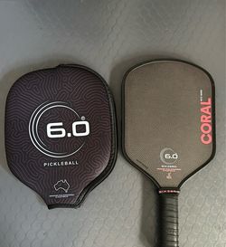 Six zero coral pickleball paddle