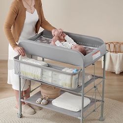 Changing Station for Infant w/Waterproof Diaper Changing Table Pad