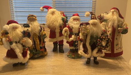 Lot of Vintage Table Top Santa Claus Standing Figures