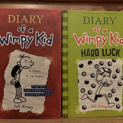 Diary of a Wimpy Kid, First Book & Hard Luck HB Used