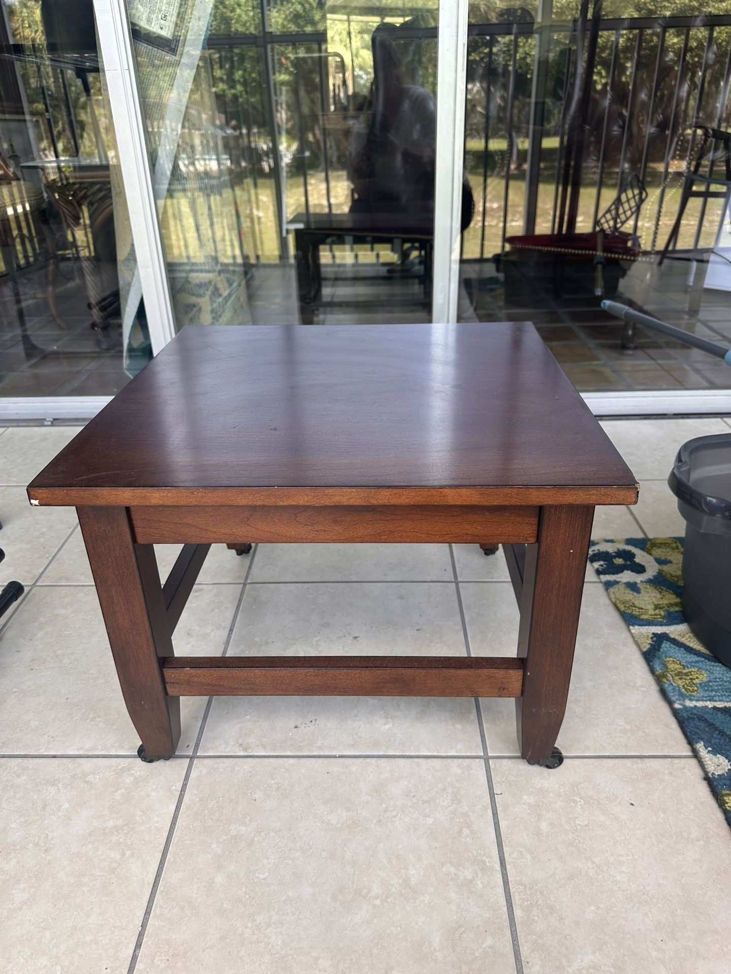 Coffee/Serving Table on wheels