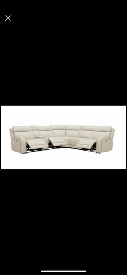 6 Piece Leather Sectional - Like New 