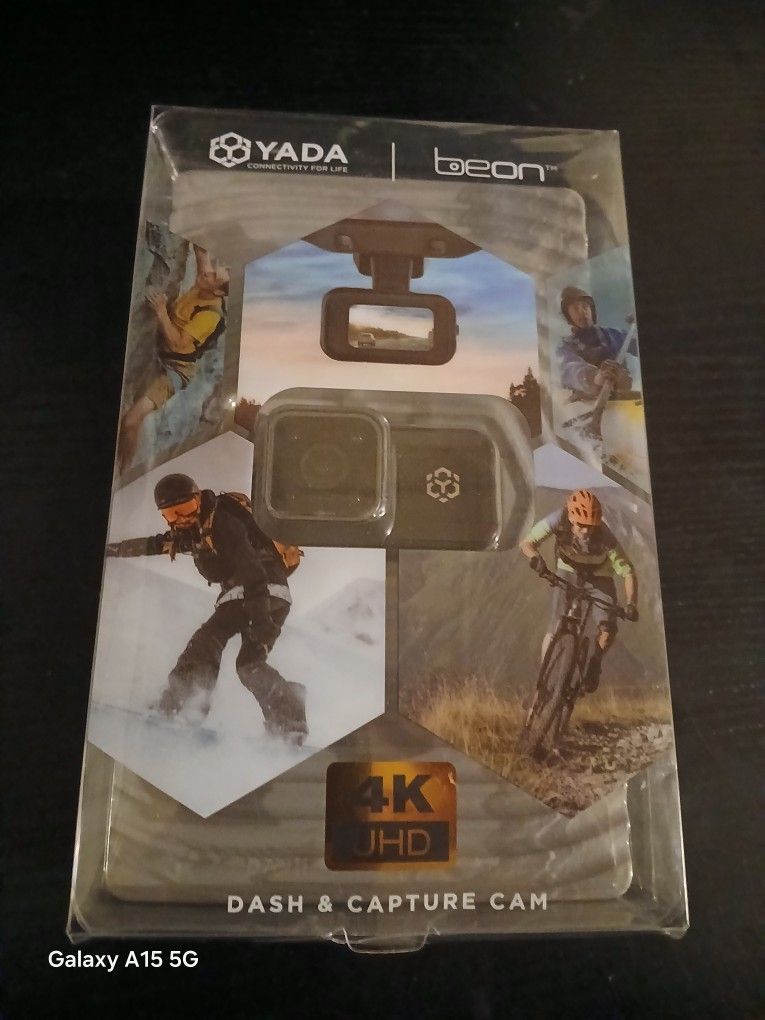YADA BEON 4K Mini Dash Cam Action Body Cam 2-in-1, App Compatible, WiFi, GPS and Smart G-Sensor, 680mAh Battery, 64GB SD Card