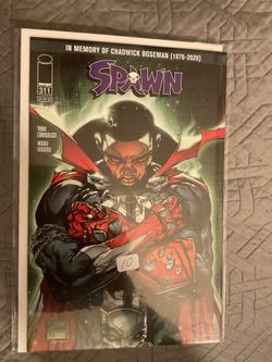 SPAWN #311 ~ Chadwick Boseman Variant / Red Meat / Todd McFarlane @2020