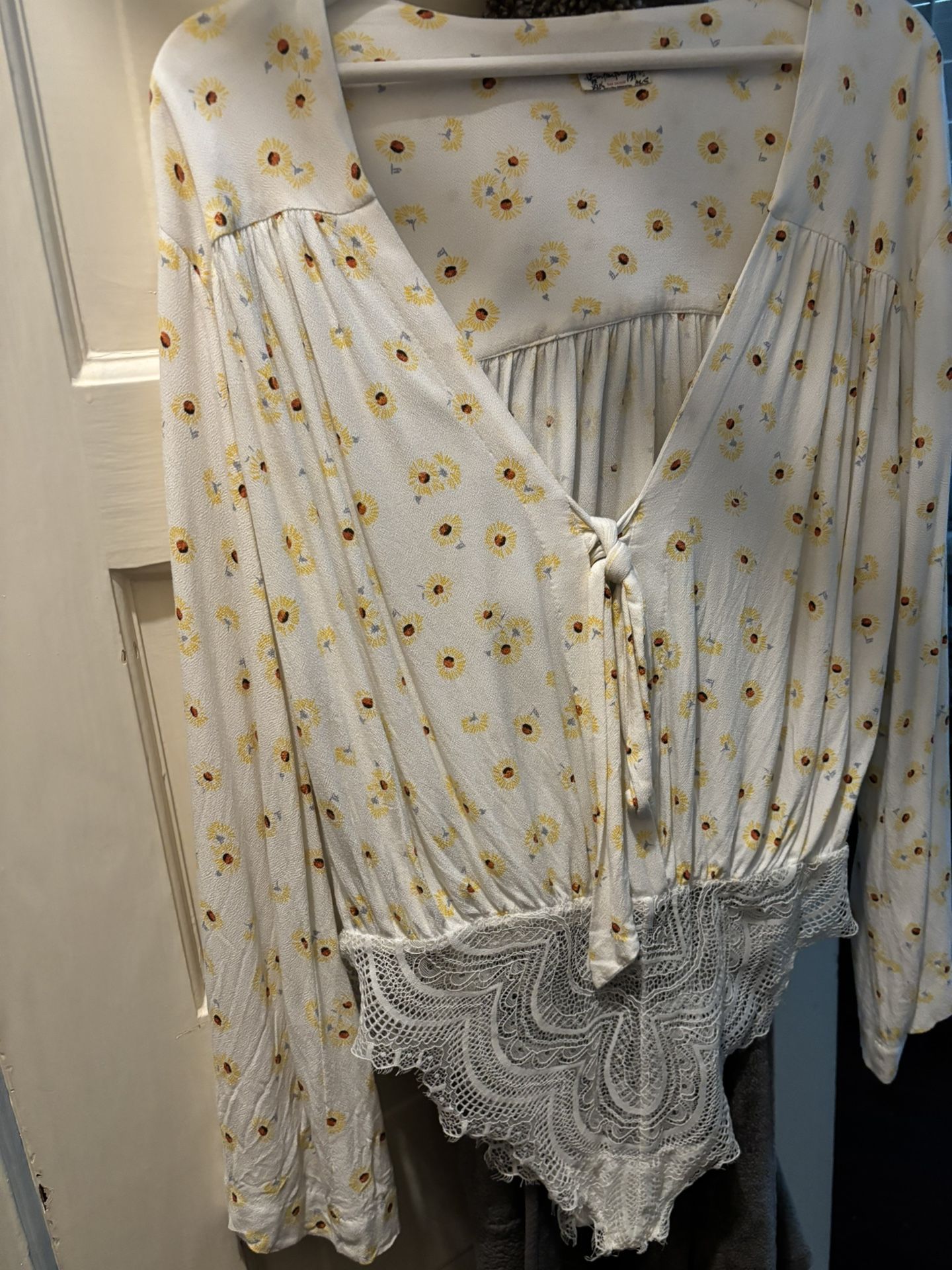 Free People Large Sunflowers Bodysuit