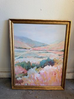 Gold Framed Pastel Landscape Wall Art