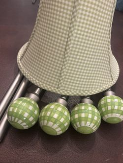 Pottery Barn Lampshade Plus Two Adjustable Curtain Rods