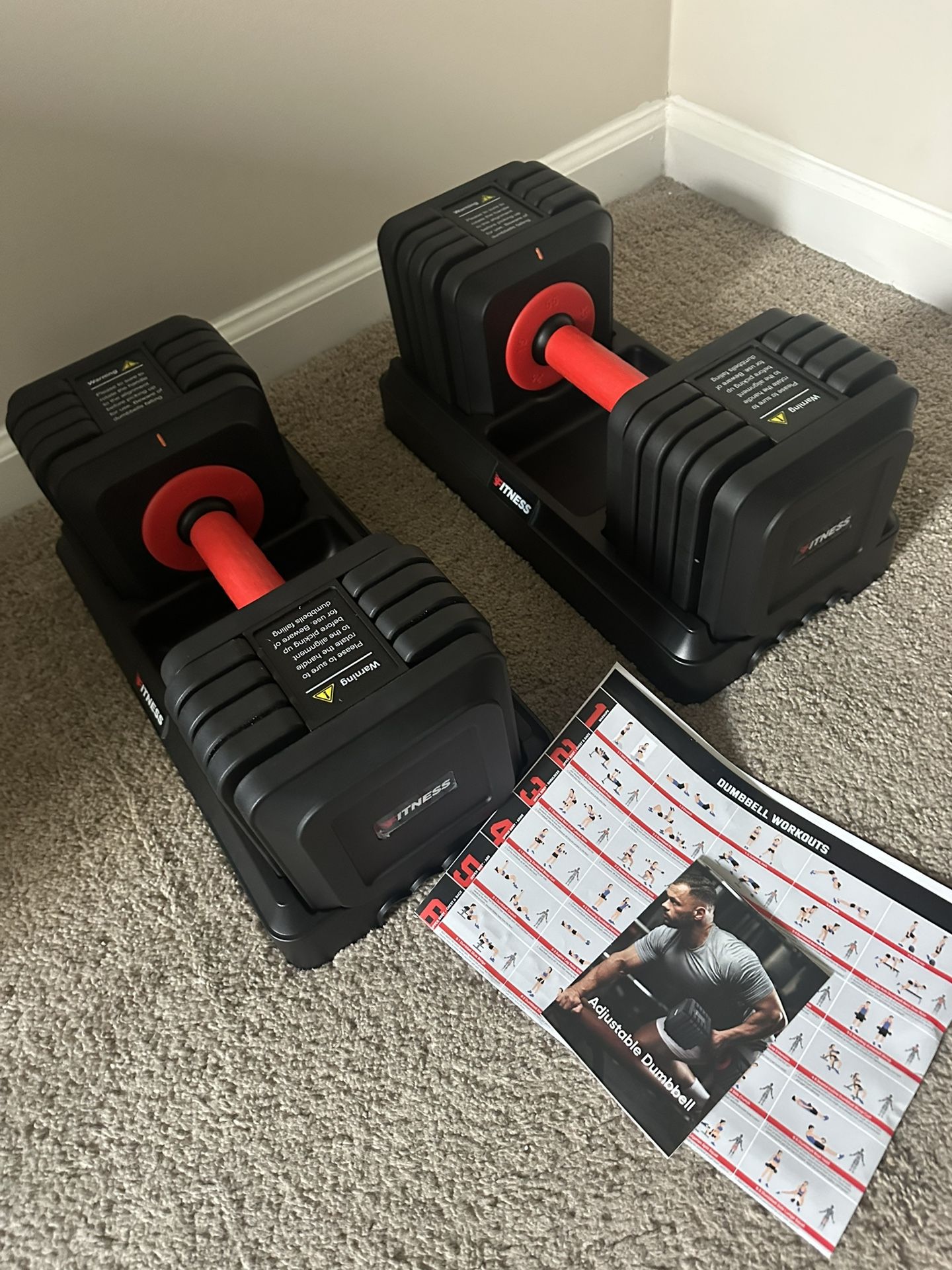 Adjustable dumbbells for fitness gym weight lifting NEW