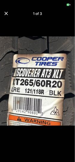 BRAND NEW LT265/60R20 Cooper Discoverer AT3 XLT Tire (TWO AVAILABLE)