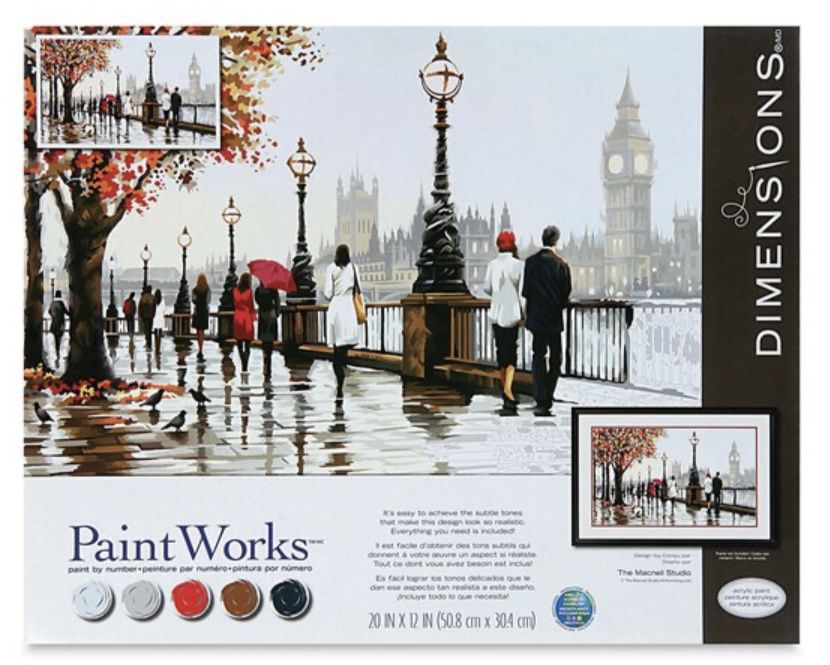 Paintworks Thames View 20" x 12" Paint by NumberKit