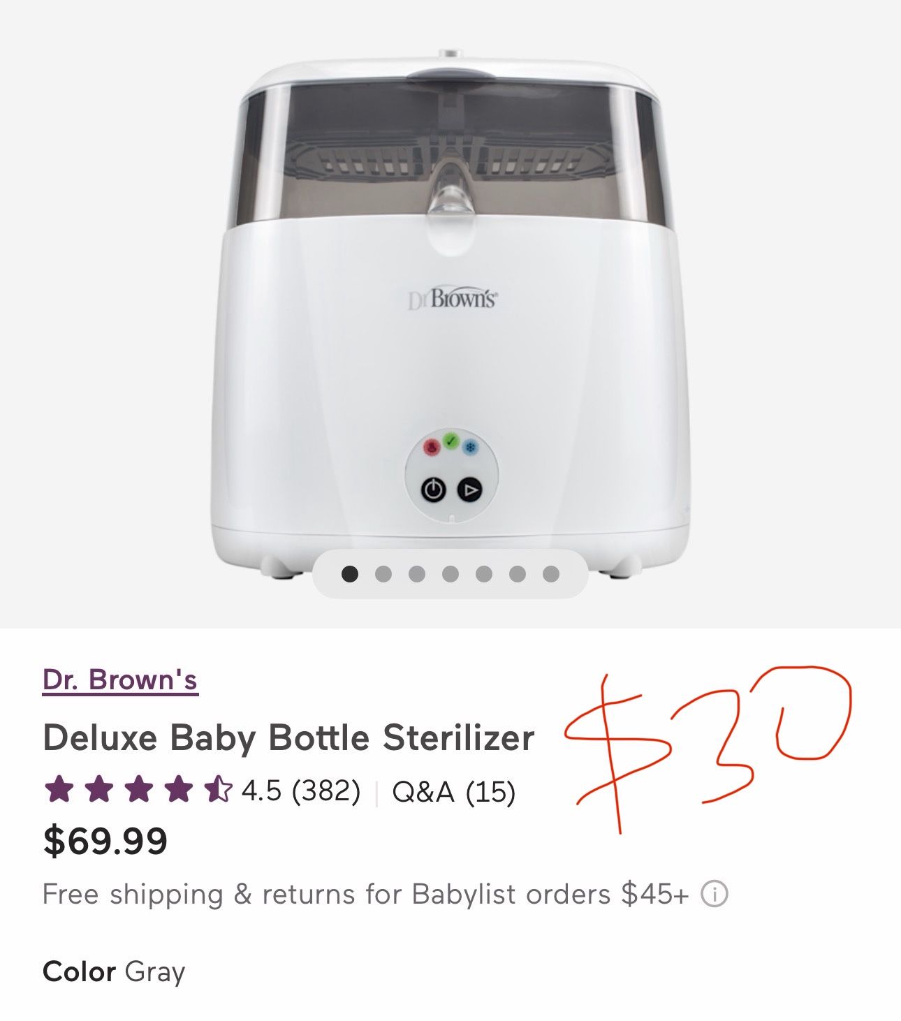 Baby Bottler Sterilizer