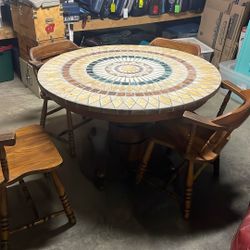 Circle Table W/ 4 Chairs 