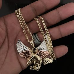 Micro cuban link with pendant 