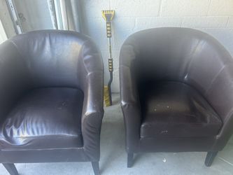 2 Leather Club Chairs