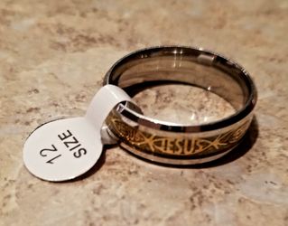 Men's 2-tone Ring, Size 12