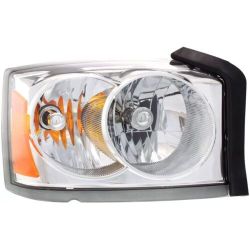 Headlight For 2005 Dodge Dakota Right Chrome Housing With Bulb