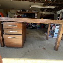 Desk With Filing Cabinet