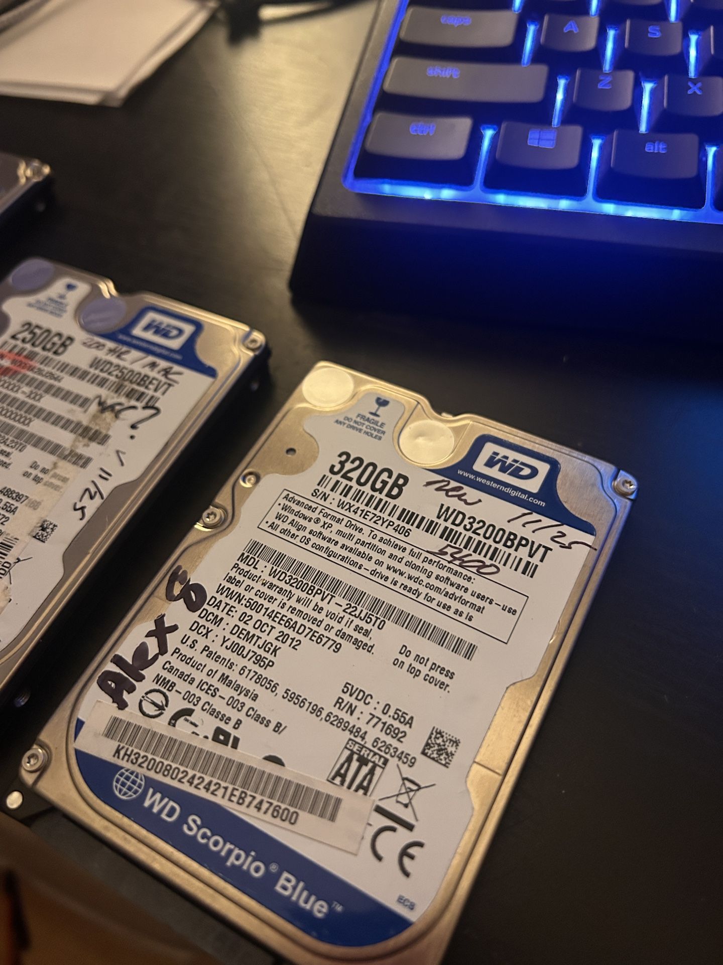 500gb 320gb 2.5” sata hdd hard drive for windows pc or mac