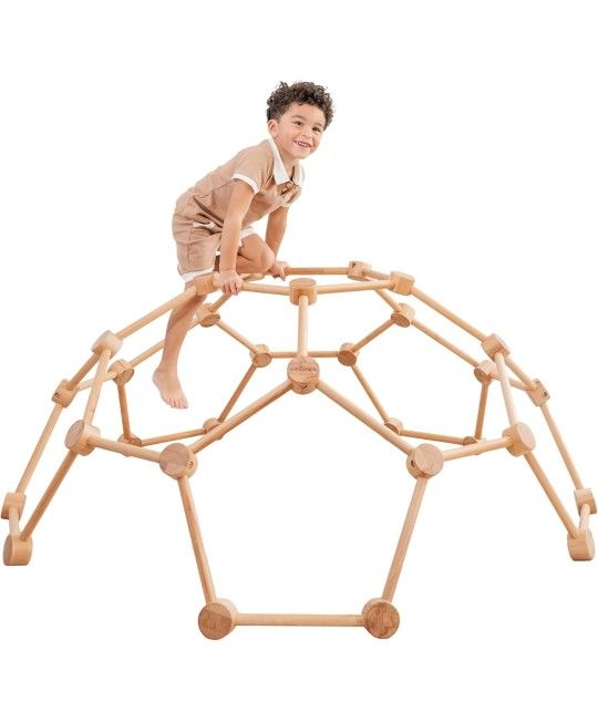 Comfy Cubs Wooden Toddler Play Gym for 3-6 Years Old - Montessori Climber for Kids - Safe Climbing Toy Support up to 120 lbs - Easy to Assemble Kids C