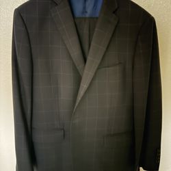 Indochino Harrogate Windowpane Navy Suit - Men