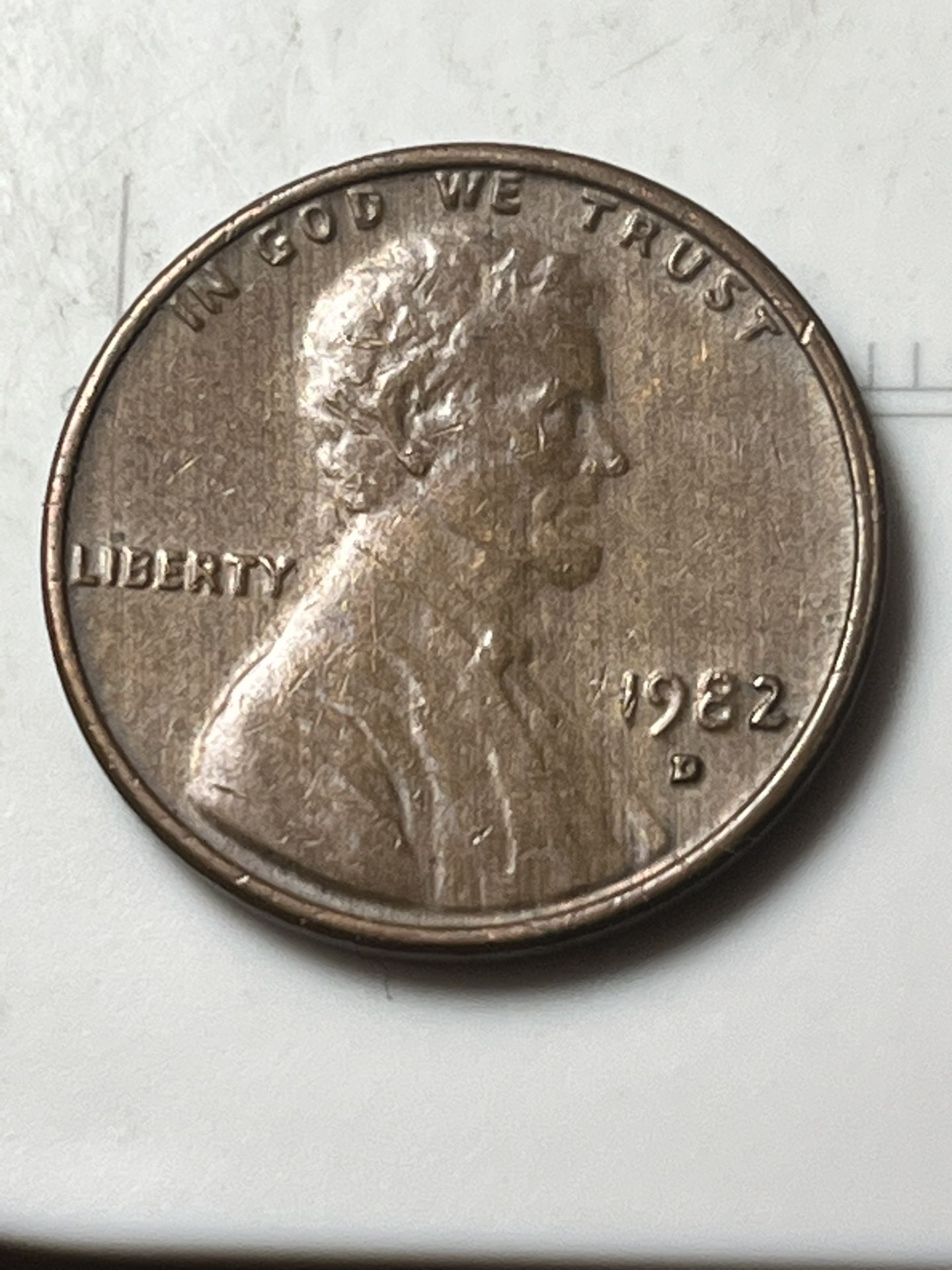 1982 D Big Date Penny