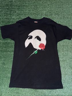 Vintage Phantom Of The Opera Shirt Mens L Black 1986 Broadway Musical Tee 80s