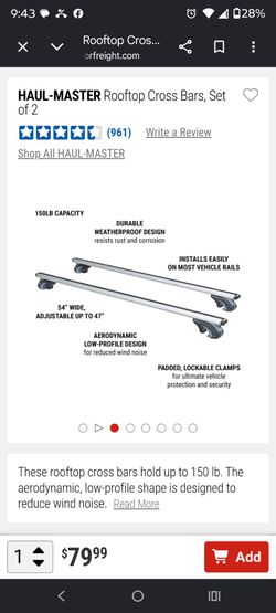 Universal rooftop crossbars